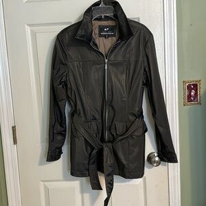 MR Brown Zip up jacket belt with pockets